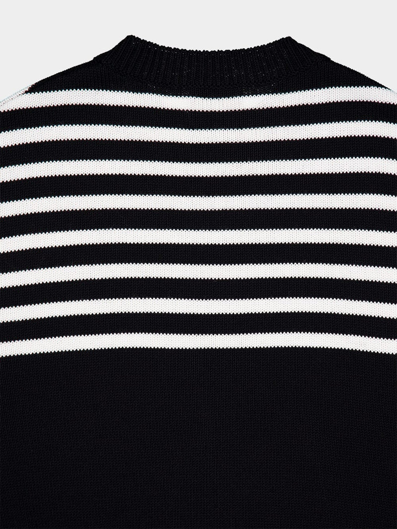 Givenchy4G Cropped Cotton Sweater With Stripes at Fashion Clinic