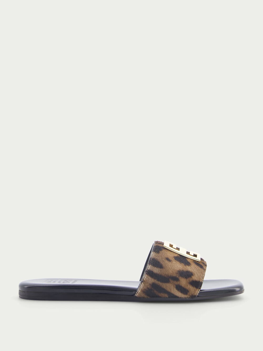 Leopard on sale flat sandals