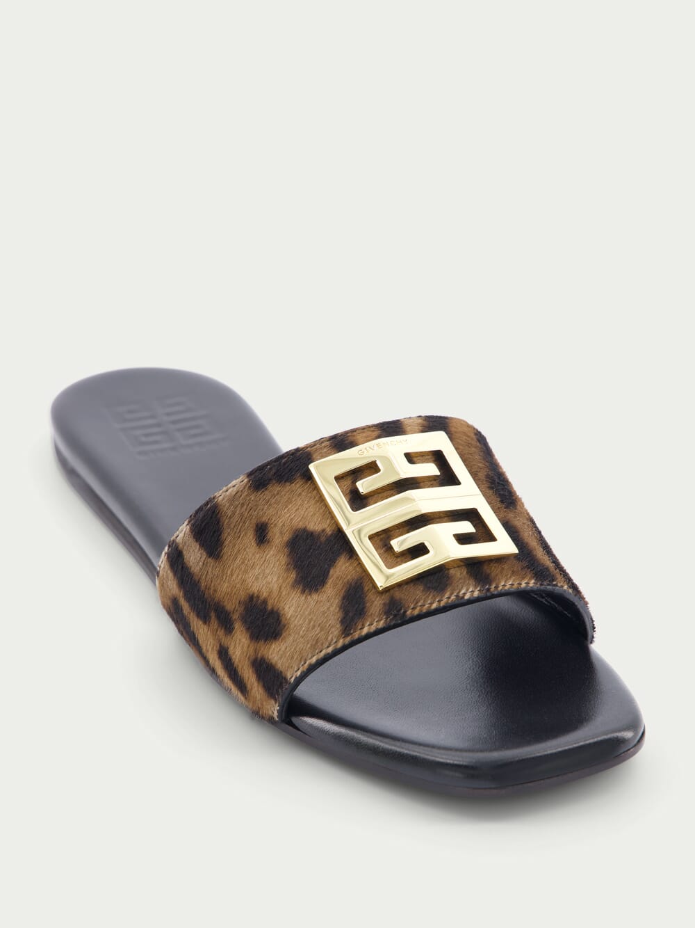 Givenchy4G Leopard Flat Sandals at Fashion Clinic