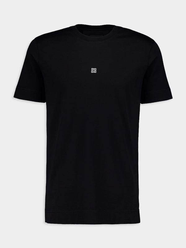 Givenchy4G Logo Embroidered Black T-Shirt at Fashion Clinic