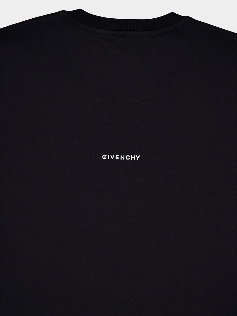 Givenchy4G Logo Embroidered Black T-Shirt at Fashion Clinic