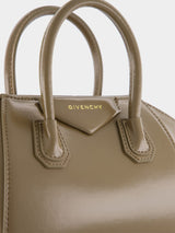 GivenchyAntigona Taupe Toy Bag In Box Leather at Fashion Clinic