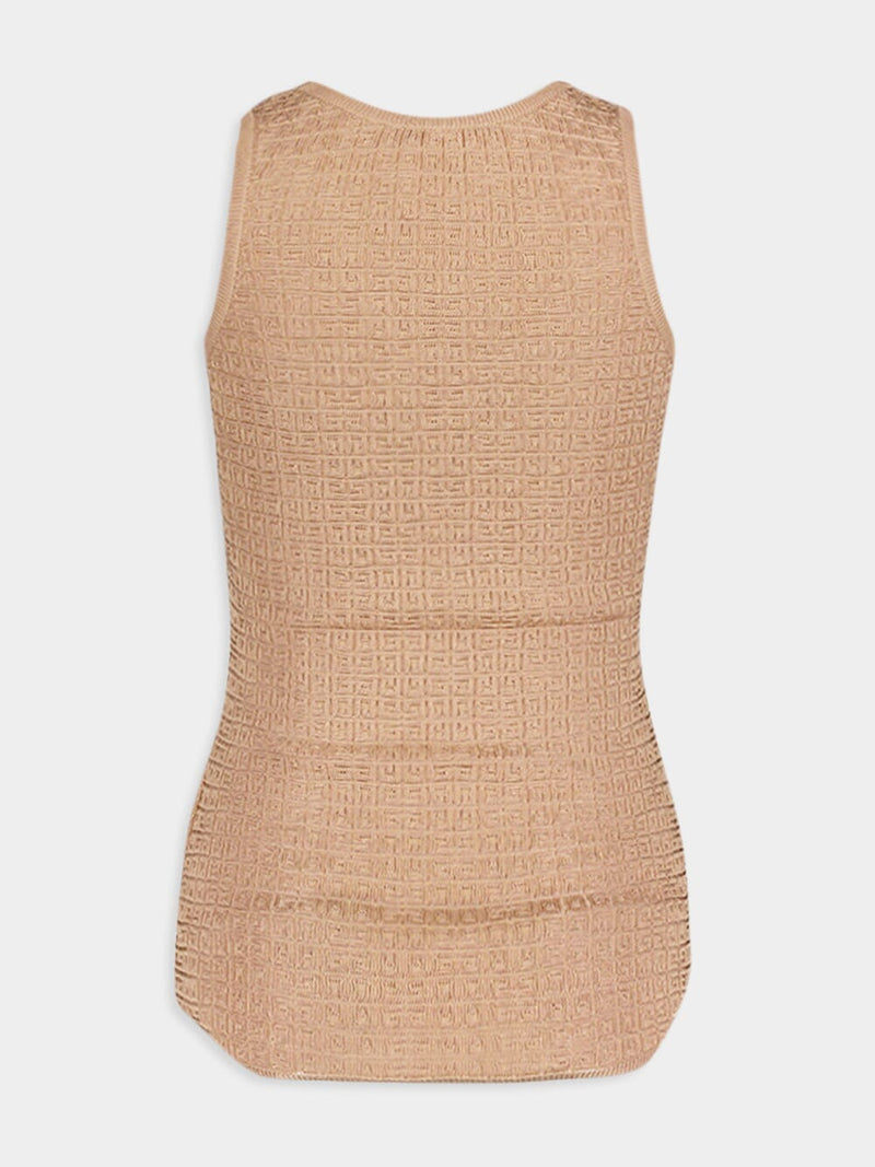 GivenchyBeige 4G Jacquard Tank Top at Fashion Clinic