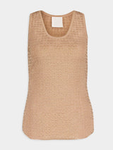 GivenchyBeige 4G Jacquard Tank Top at Fashion Clinic