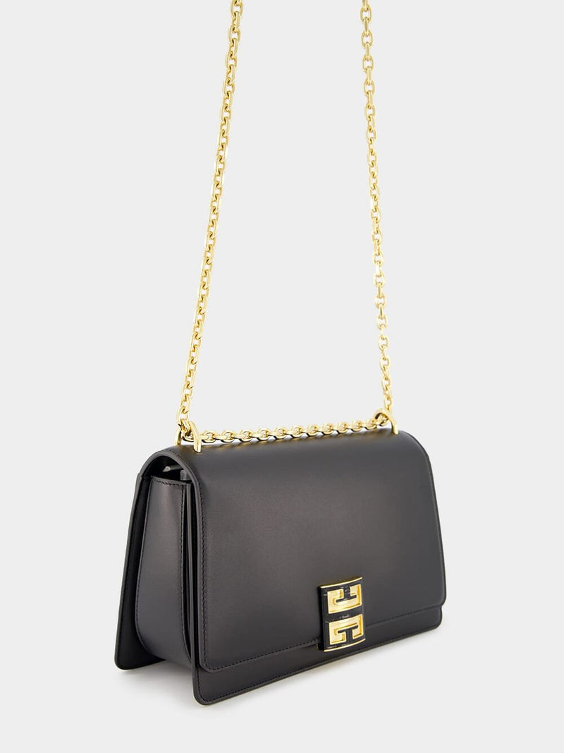 GivenchyBlack Medium 4G Bag In Leather With Chain at Fashion Clinic