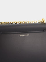 GivenchyBlack Medium 4G Bag In Leather With Chain at Fashion Clinic