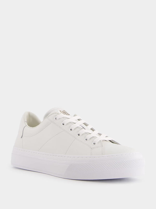 GivenchyCity Court White Lace-Up Sneakers at Fashion Clinic