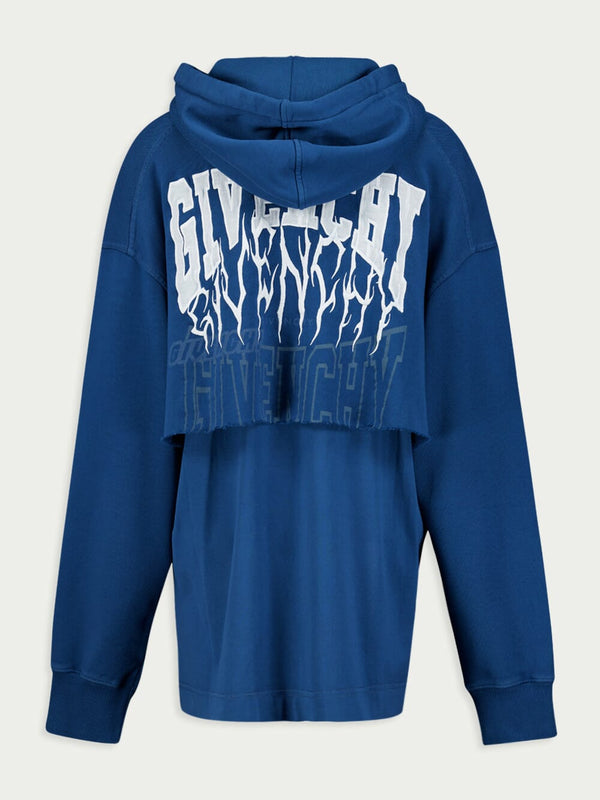 GivenchyDouble Layered Cotton Hoodie at Fashion Clinic