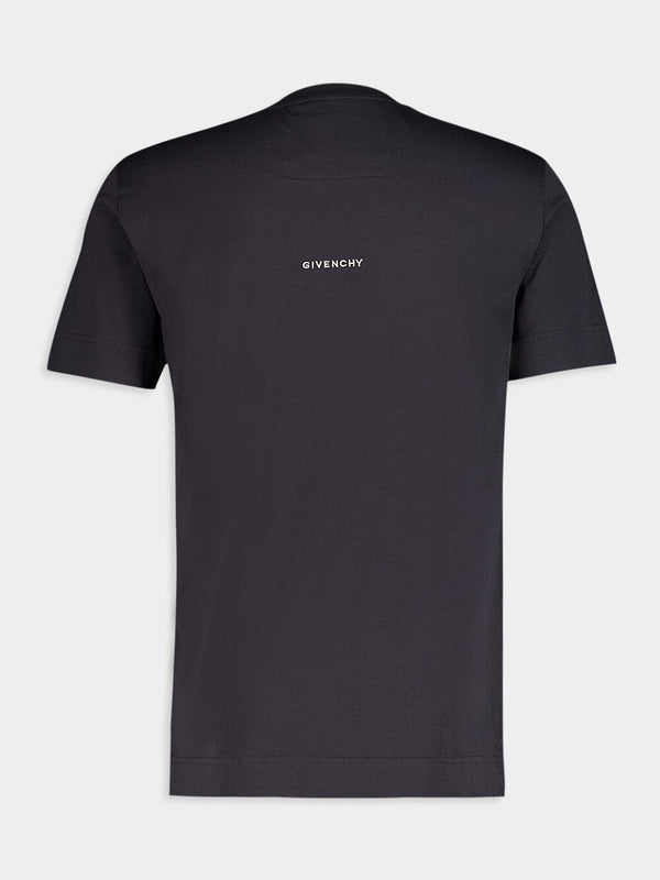 GivenchyEmbroidered 4G Logo Grey T-Shirt at Fashion Clinic