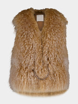 GivenchyFur Sleeveless Vest at Fashion Clinic