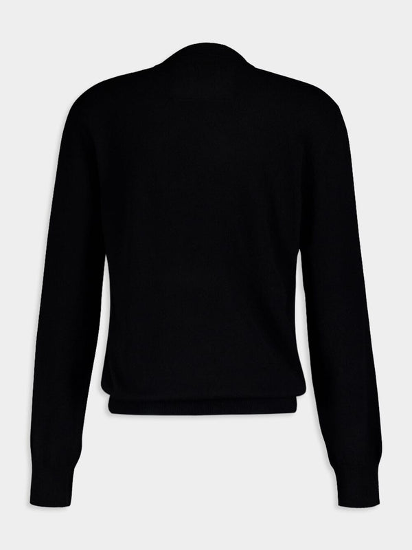 GivenchyLogo Black Wool Sweater at Fashion Clinic