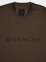 GivenchyLogo Slim Fit Fleece Khaki Sweatshirt at Fashion Clinic