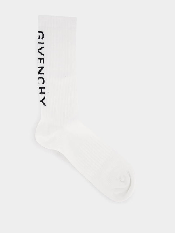 GivenchyLogo White Socks at Fashion Clinic