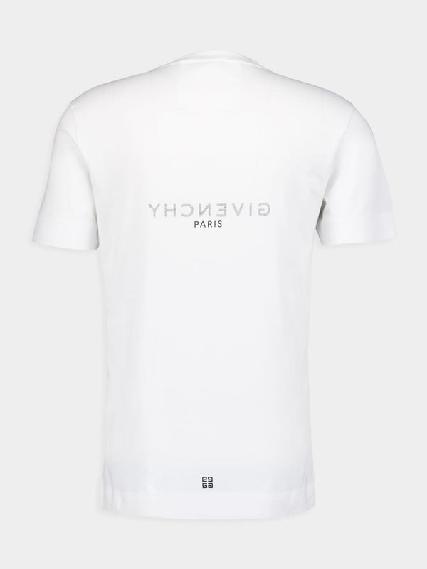 GivenchyReverse Slim Fit Cotton White T-Shirt at Fashion Clinic