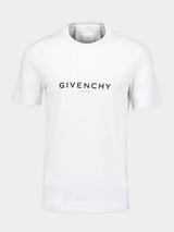 GivenchyReverse Slim Fit Cotton White T-Shirt at Fashion Clinic