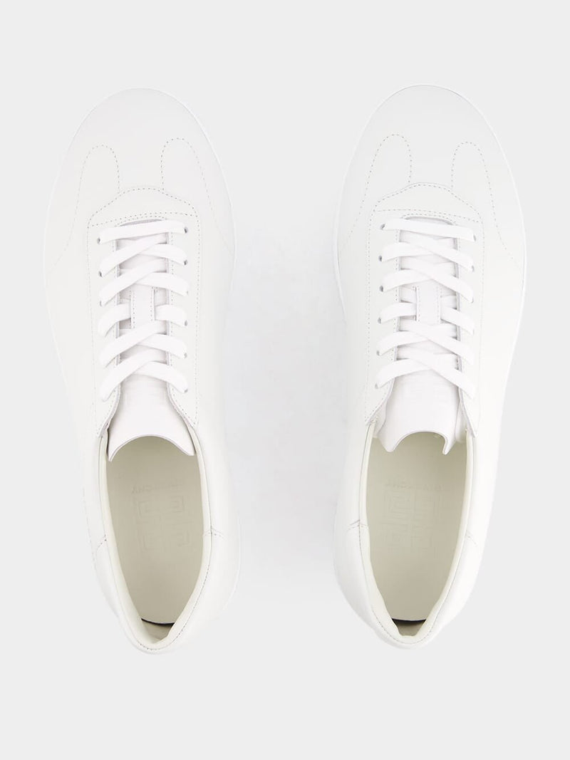 GivenchyWhite Leather Town Sneakers at Fashion Clinic