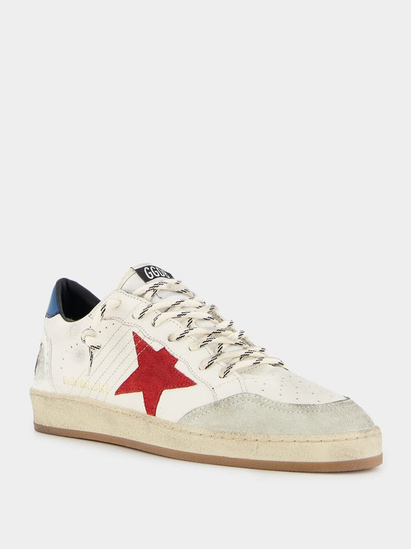 Golden GooseDistressed Star Leather Sneakers at Fashion Clinic
