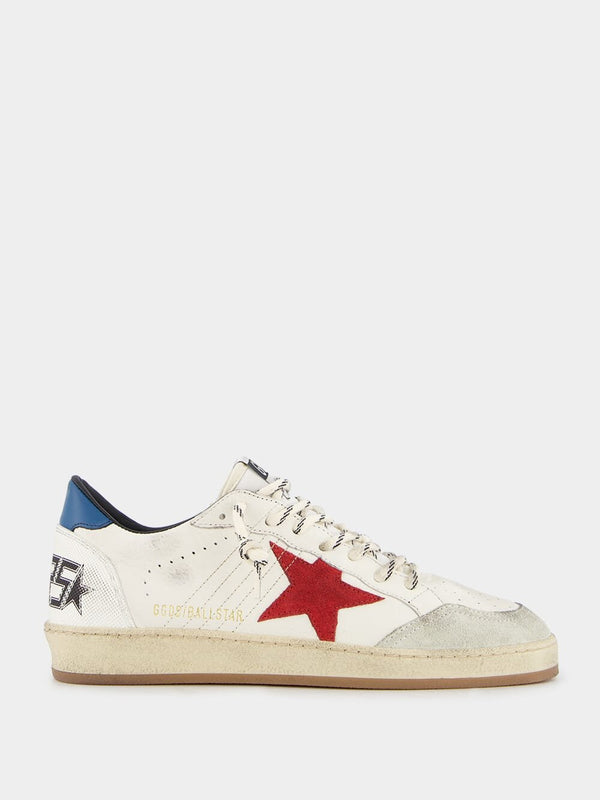 Golden GooseDistressed Star Leather Sneakers at Fashion Clinic