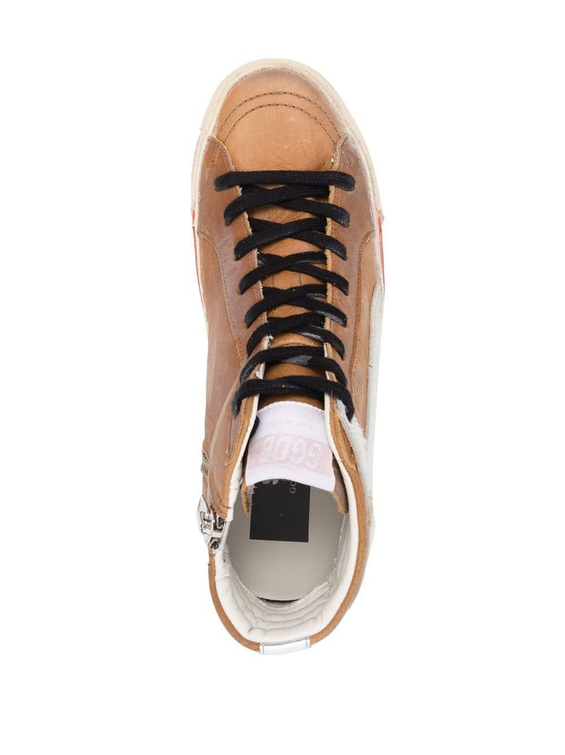 Golden GooseLeather Sneakers at Fashion Clinic