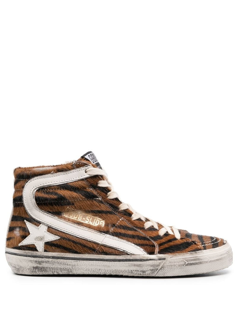 Golden GooseSlide High-Top Sneakers at Fashion Clinic