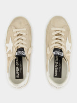 Golden GooseSuper-Star Beige Suede Sneakers at Fashion Clinic