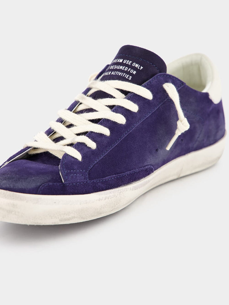 Golden GooseSuper-Star Blue Suede Sneakers at Fashion Clinic