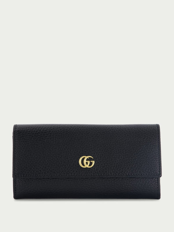 GucciBlack Marmont Medium Wallet at Fashion Clinic