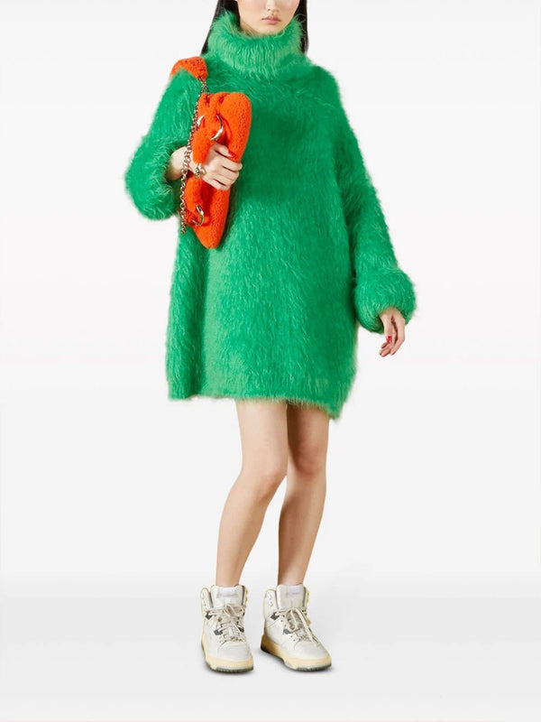 GucciBrushed Mohair Jumper Mini Dress at Fashion Clinic