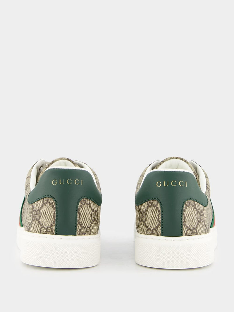 GucciClassic Web-Trim Sneakers at Fashion Clinic