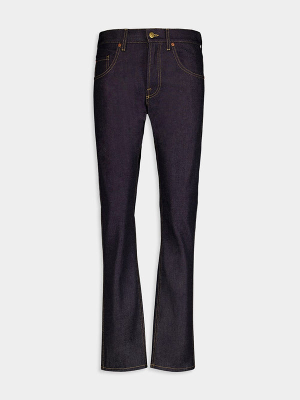 GucciContrast-Stitch Tapered Jeans at Fashion Clinic