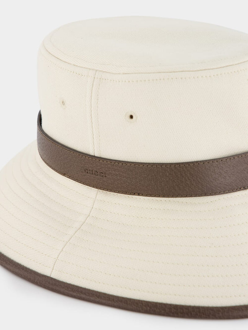 GucciCotton Bucket Hat With Chin Strap at Fashion Clinic