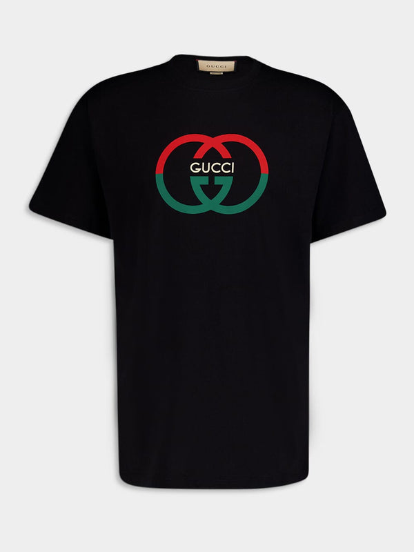 GucciCotton Jersey Printed Black T-Shirt at Fashion Clinic