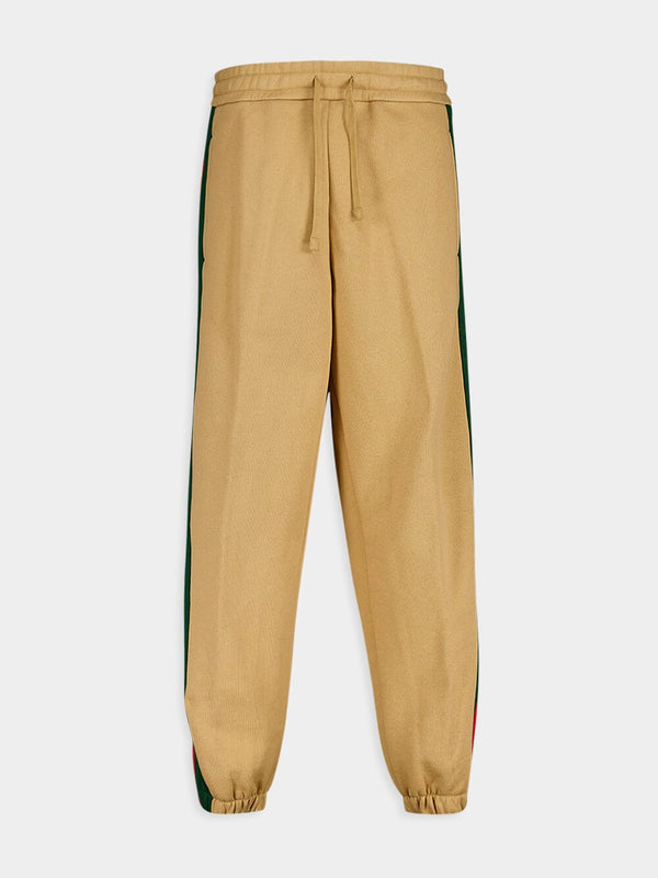 GucciCotton Jersey Sweatpants with Web at Fashion Clinic