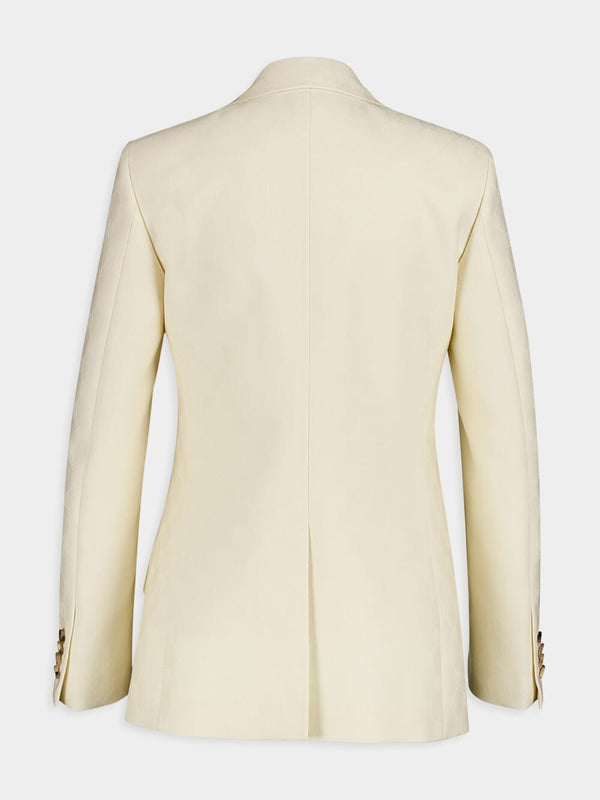 GucciCream Wool Jacquard Jacket at Fashion Clinic