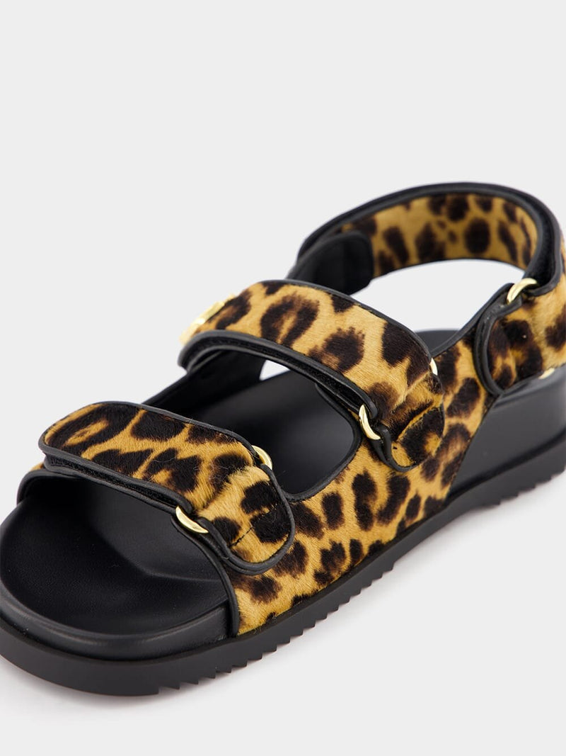GucciDouble G Leopard Print Sandal at Fashion Clinic