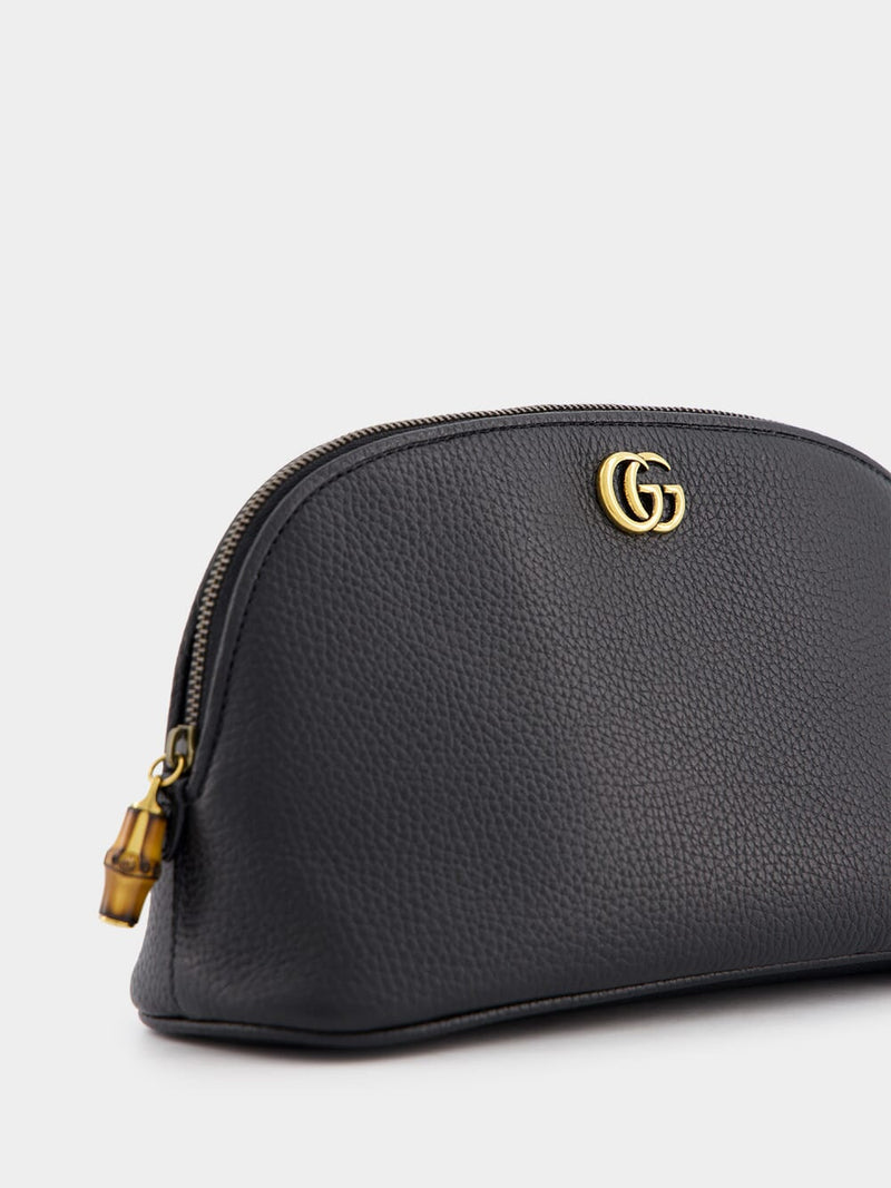 GucciDouble G-Plaque Leather Make-Up Bag at Fashion Clinic