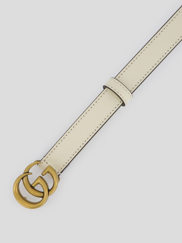 GucciDouble G thin belt at Fashion Clinic