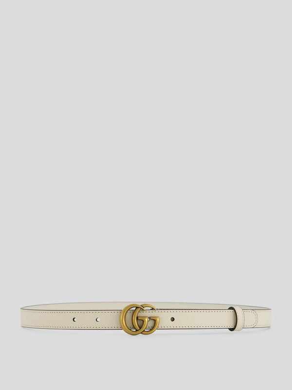 GucciDouble G thin belt at Fashion Clinic