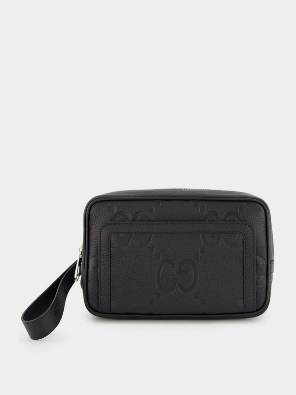 GucciEmbossed Logo Leather Pouch at Fashion Clinic
