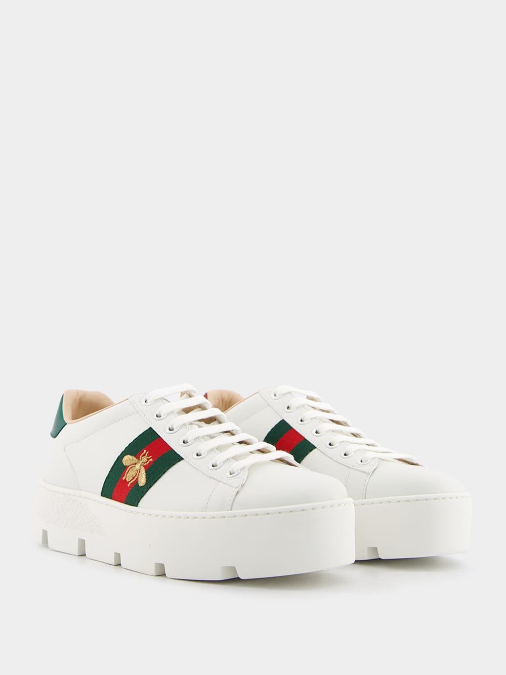 GucciEmbroidered Platform Sneakers at Fashion Clinic