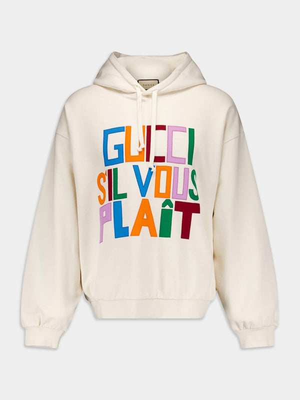GucciFelted Cotton Sweatshirt Patch at Fashion Clinic