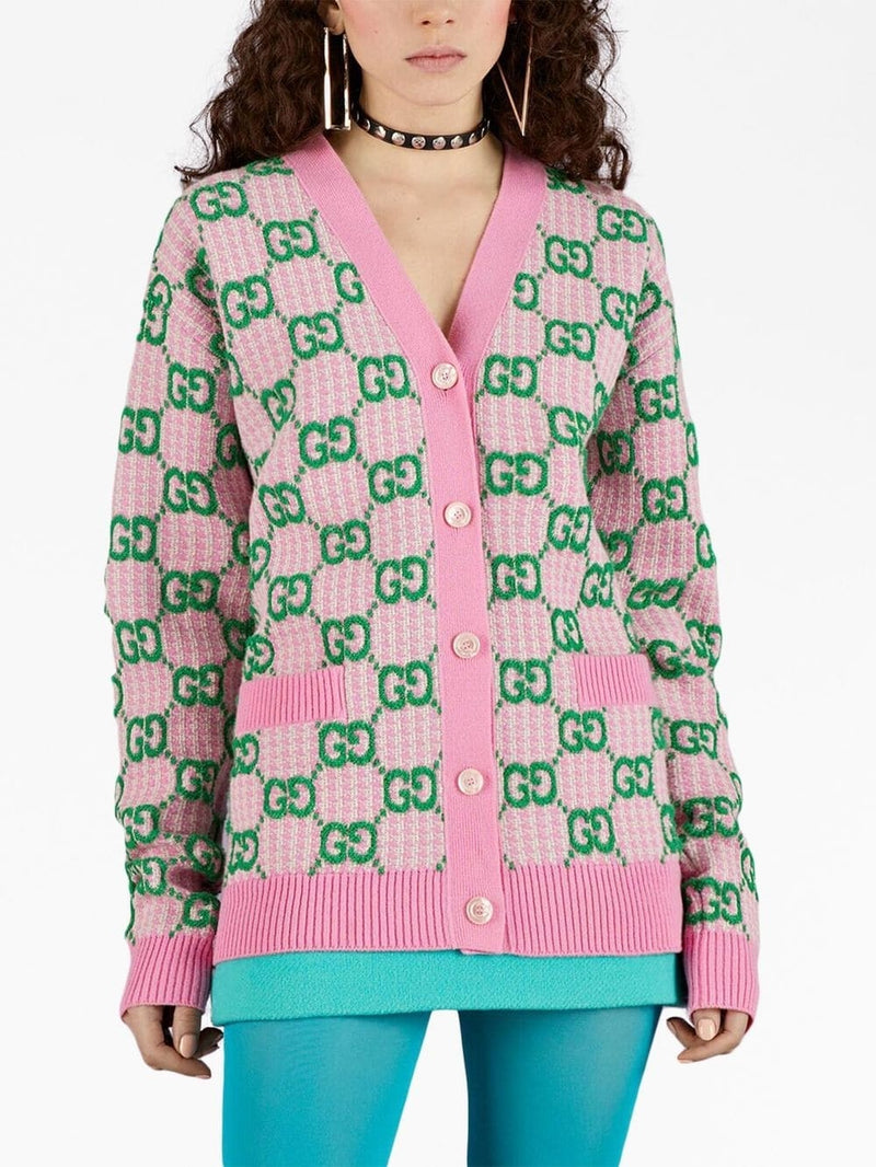 Gucci pink cardigan sale