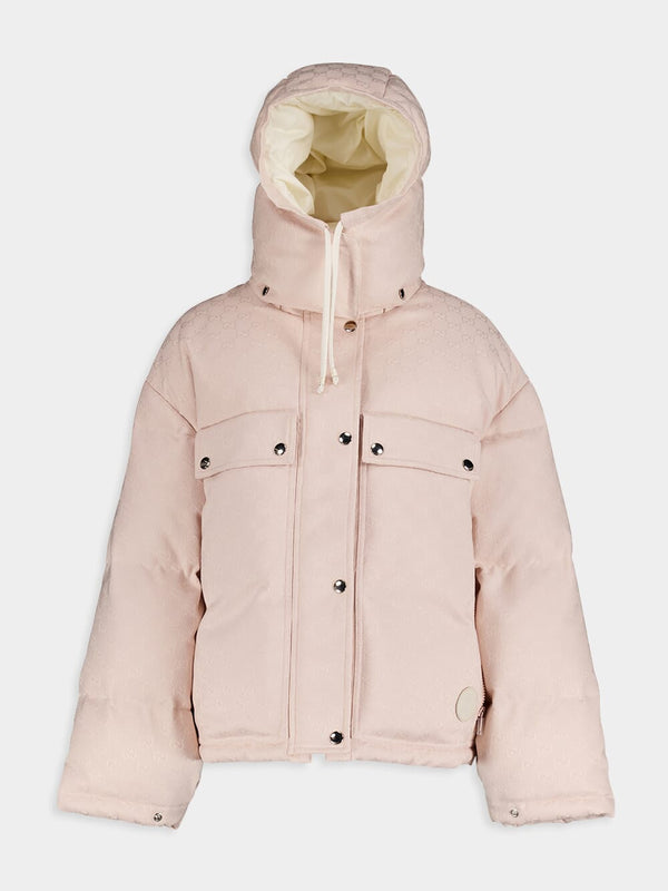 GucciGG Cotton Canvas Puffer Jacket at Fashion Clinic