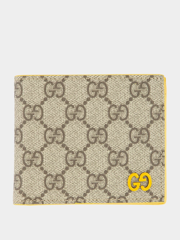 GucciGG Detail Yellow Leather Trim Wallet at Fashion Clinic