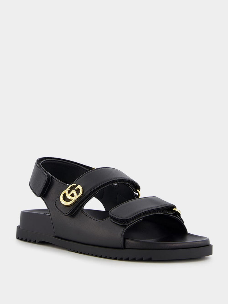GucciGG Leather Sandals at Fashion Clinic