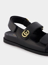 GucciGG Leather Sandals at Fashion Clinic