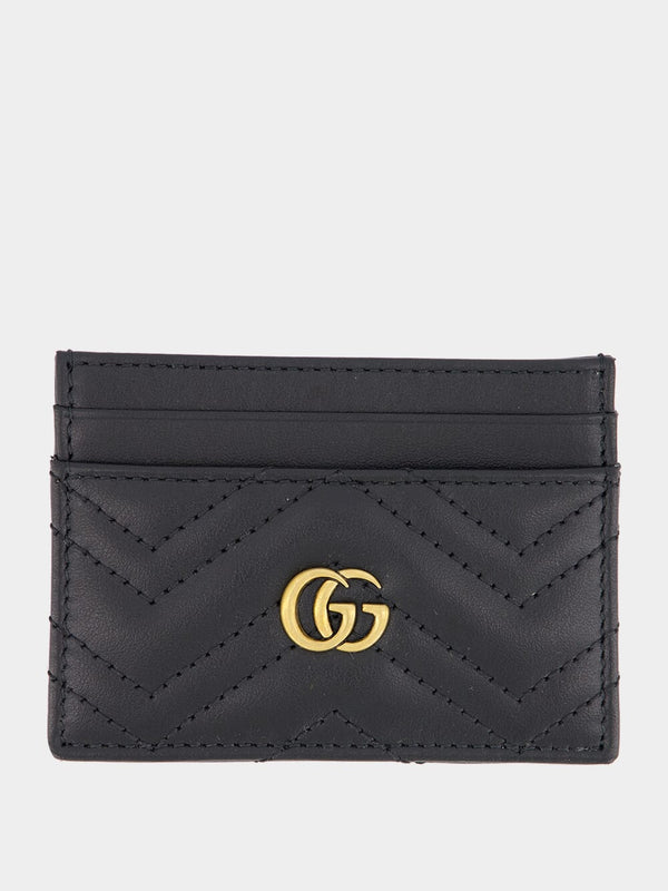 GucciGG Marmont Black Card Case at Fashion Clinic