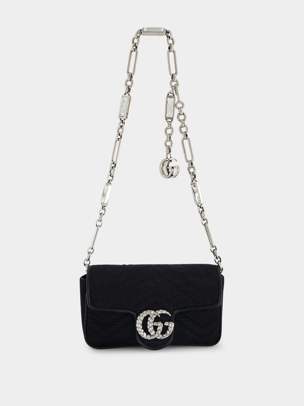 GucciGG Marmont Crystal-Embellished Belt Bag at Fashion Clinic