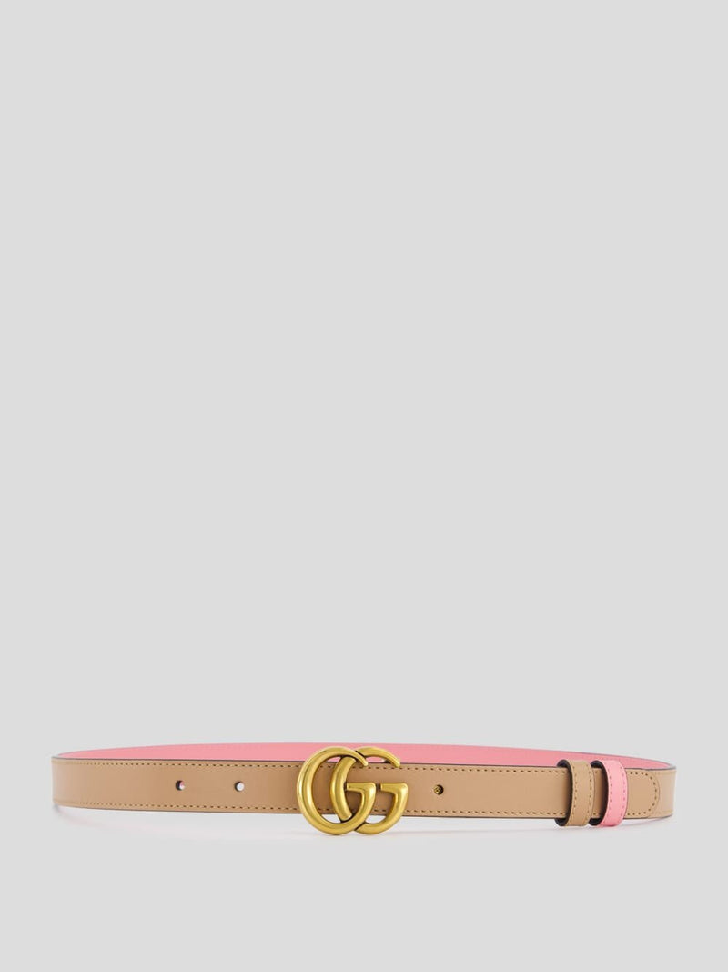 GucciGG Marmont Reversible Thin Belt at Fashion Clinic