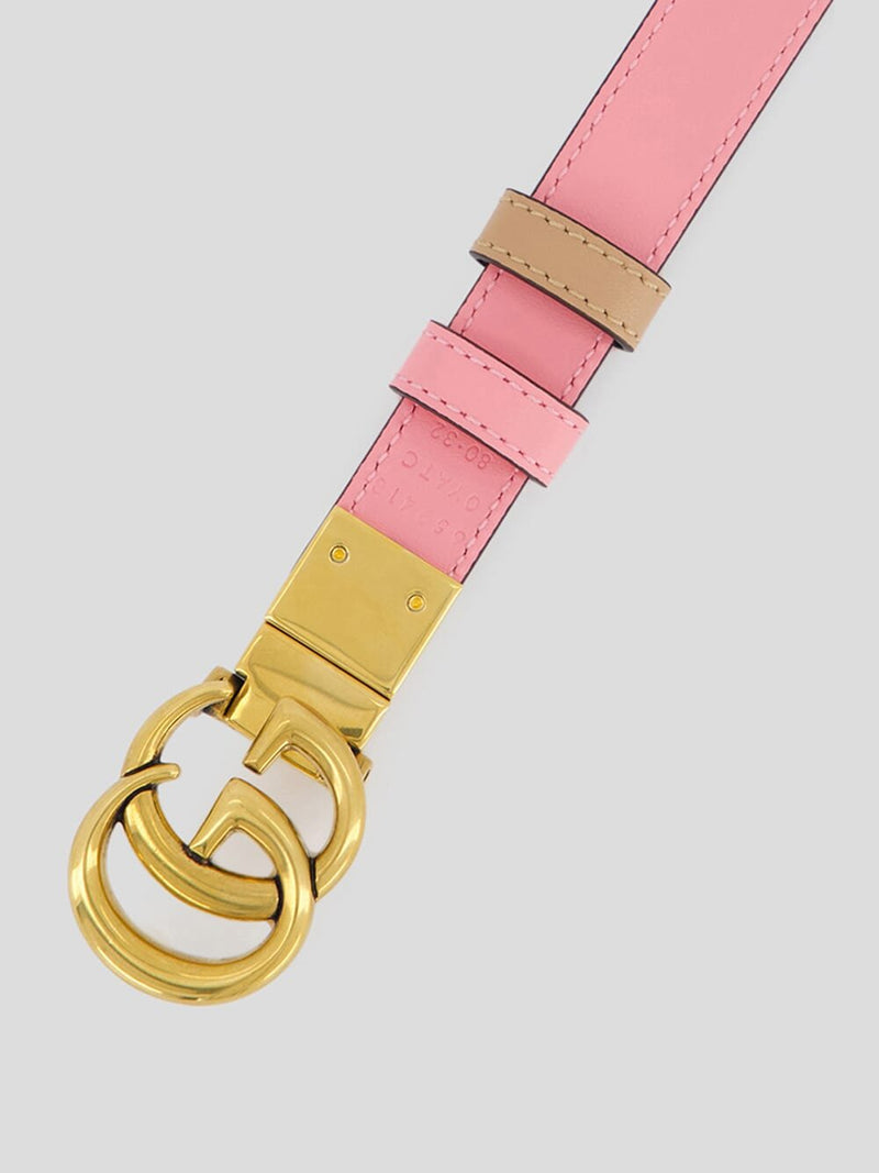 GucciGG Marmont Reversible Thin Belt at Fashion Clinic